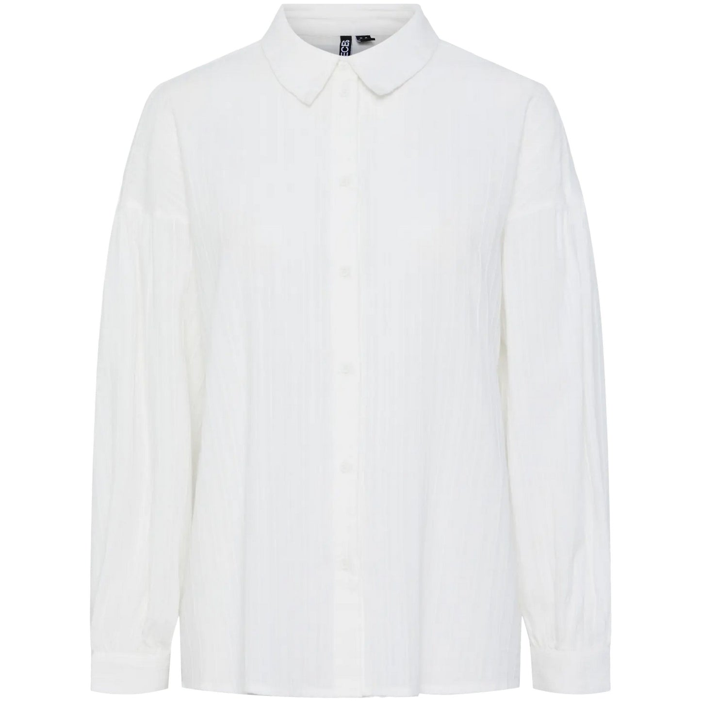 Camicie Donna Pieces - Pcmuna Ls Loose Shirt Mm Wvn - Bianco
