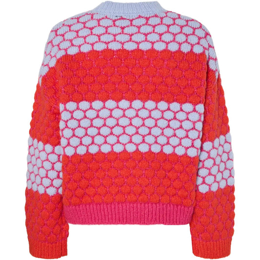 Cardigan Donna Pieces - Pcjanel Ls O-Neck Knit Bc - Viola