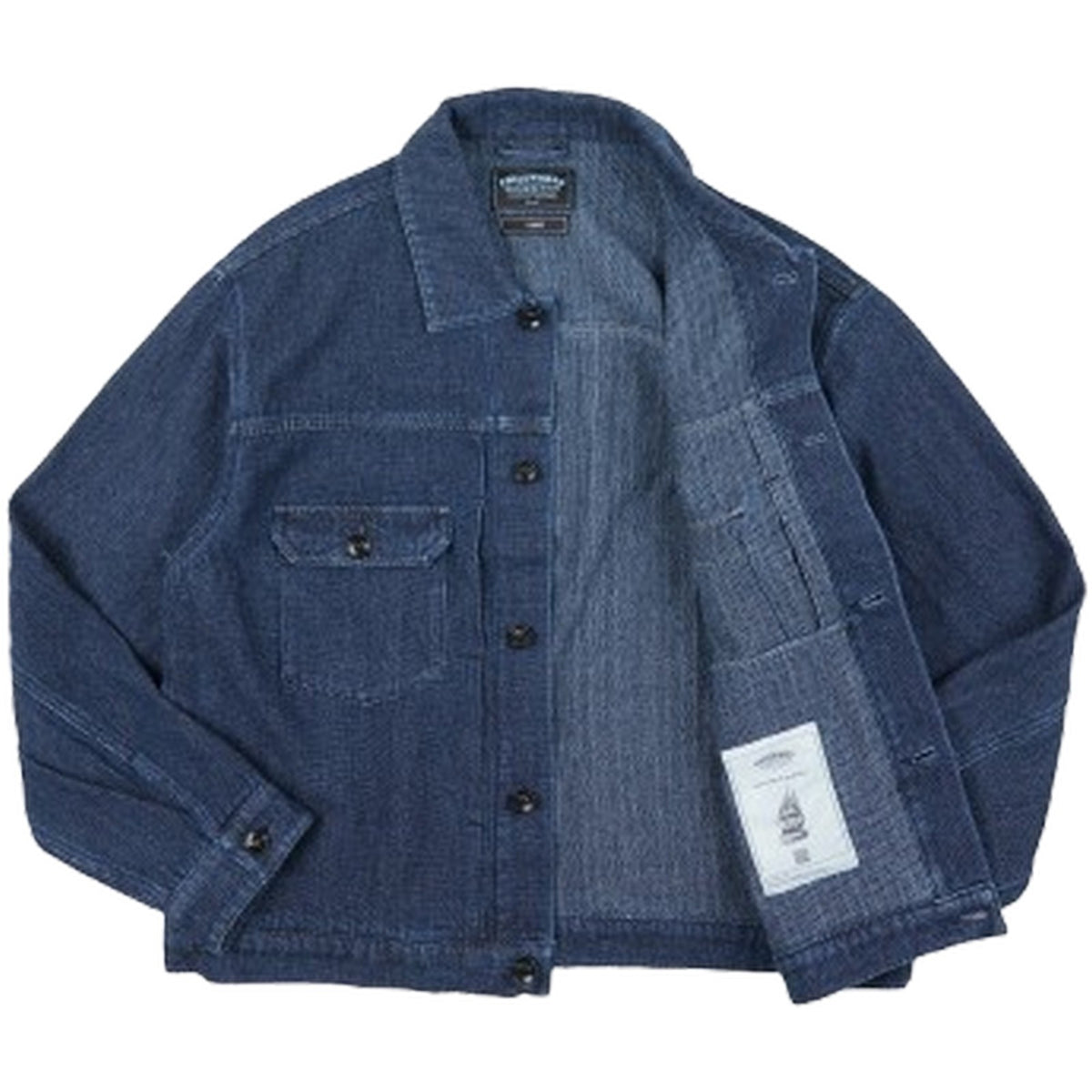 Giacche Uomo Frizmworks - Sashiko Denim Trucker Jacket - Blu