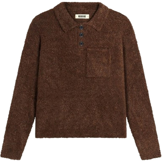 Camisas de manga larga para hombre Woodbird - Polo Wbdom Loop - Marrón