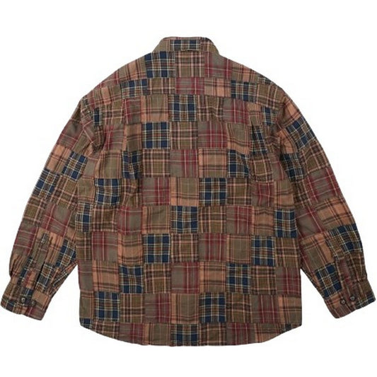 Camicie casual Uomo Frizmworks - Madras Patchwork Relaxed Shirt - Marrone