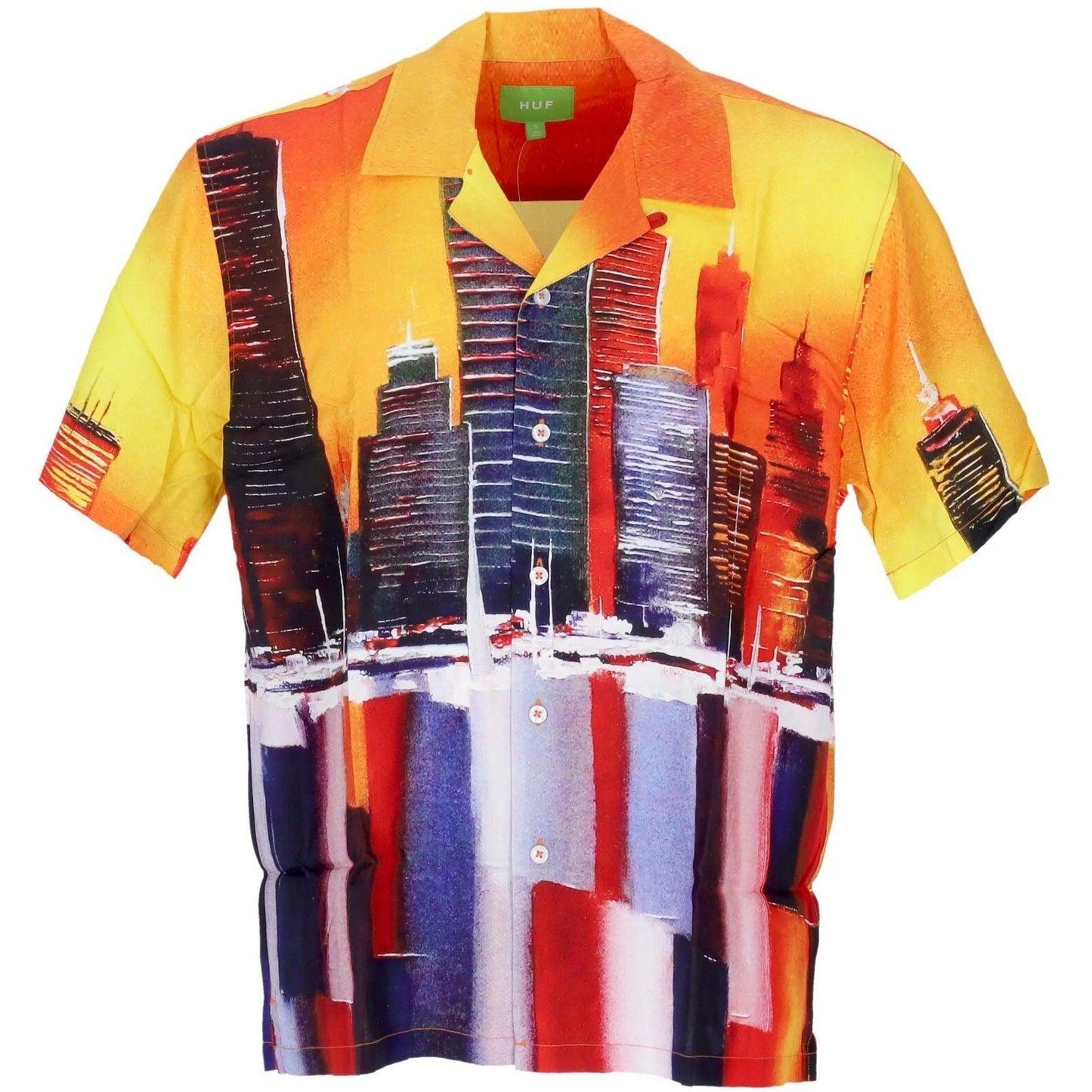 Camisas de mujer Huf - Top tejido Concrete Jungle S/S - Naranja