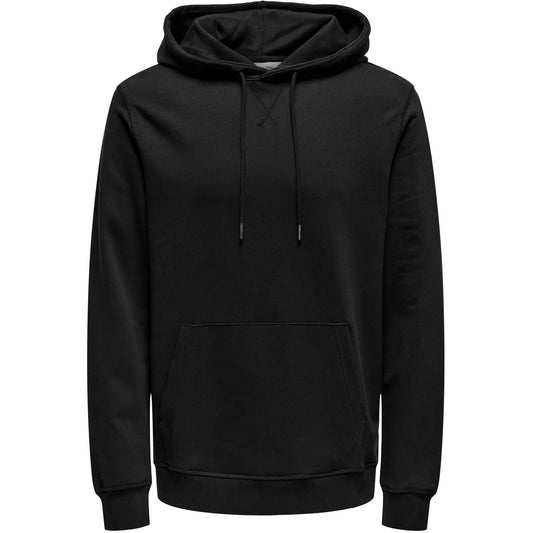 Only & Sons Herren-Kapuzenpullover – Onsdavid Reg Hoodie Sweat – Schwarz