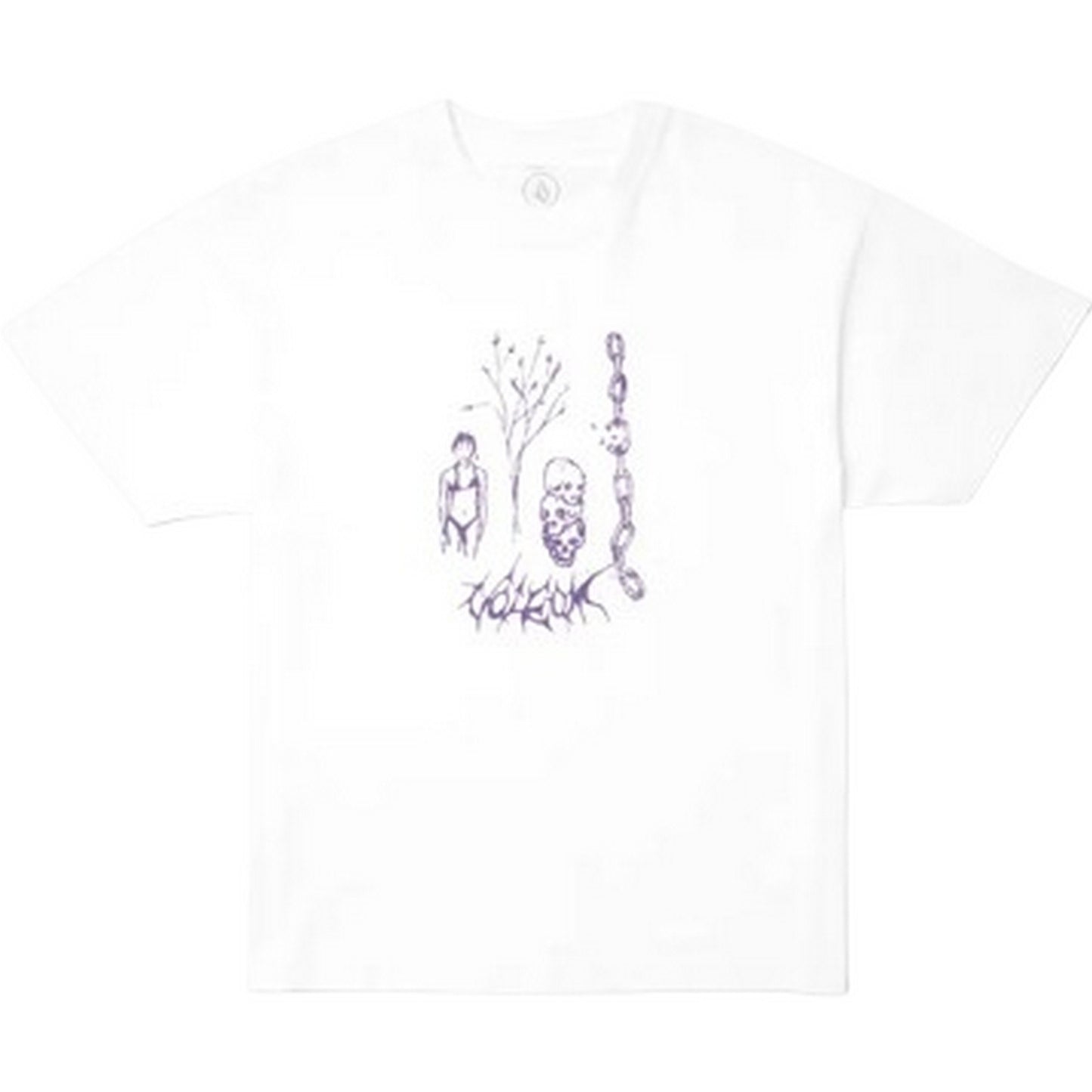 T-shirt Uomo Volcom - Poetic Dess Lse Sst - Bianco