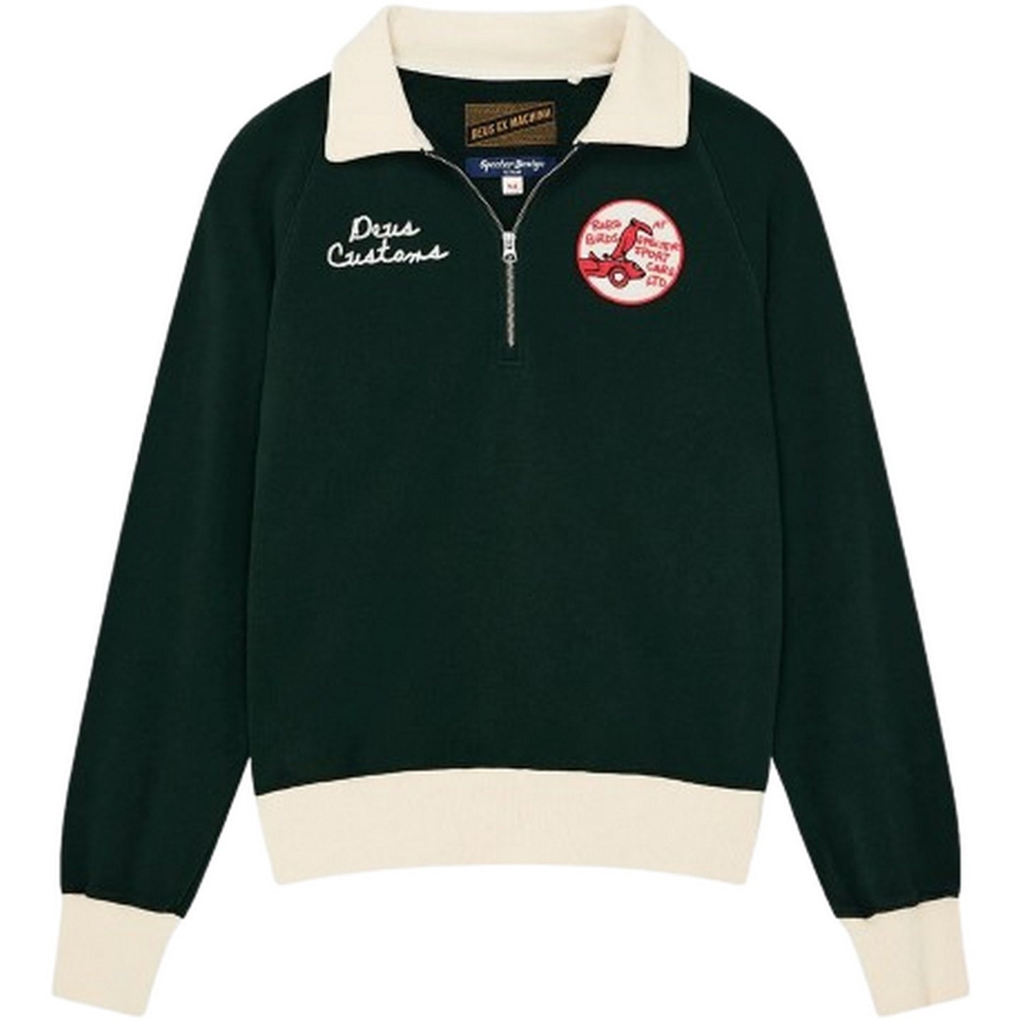 Maglie a manica lunga Uomo Deus Ex Machina - Specter Zip Sweat - Verde