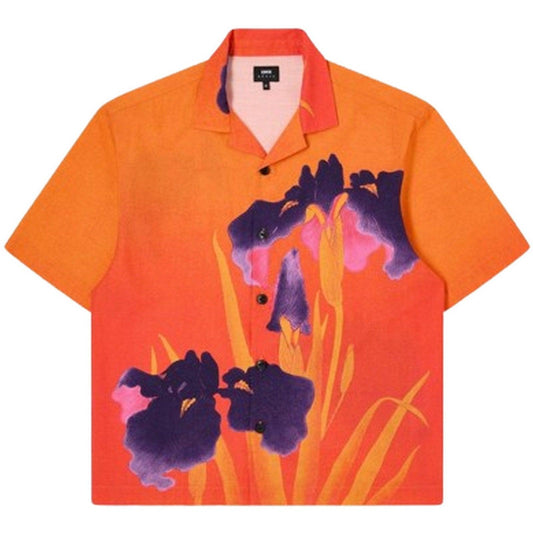 Męskie koszule codzienne Edwin - Arisu Shirt Ss - Pomarańczowe