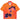 Edwin Chemises décontractées pour hommes - Arisu Shirt Ss - Orange