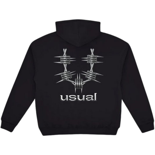 Zwykłe męskie bluzy z kapturem – metalowa bluza z kapturem – czarna