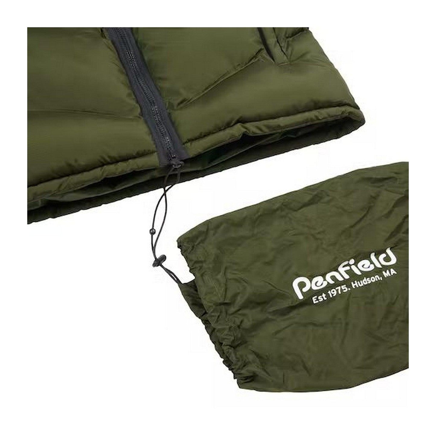 Piumini Uomo Penfield - Hudson Script Angled Quilt Rip - Verde