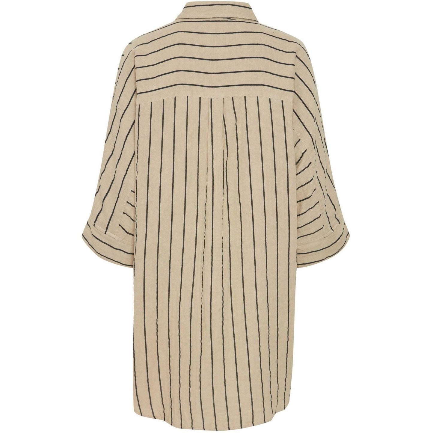 Camicie Donna Ichi - Iafoxa Striped Beach Sh - Beige