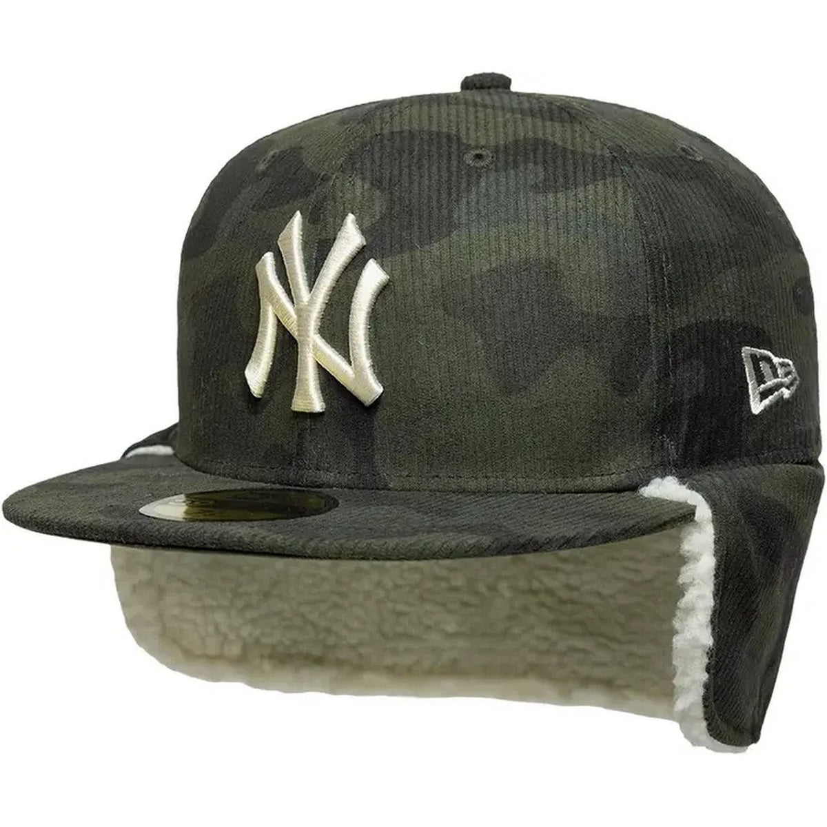 Cappellini da baseball Unisex New Era - Cord 59Fifty Down Flap - Verde