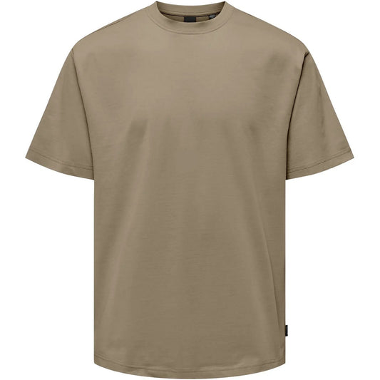 T-shirt Uomo Only & Sons - Onsfred Rlx Ss Tee Noos - Beige
