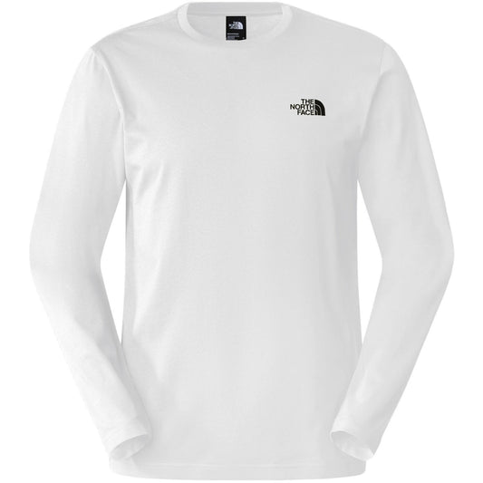 The North Face Herren-Langarmshirts – M L/S Simple Dome Tee – Weiß