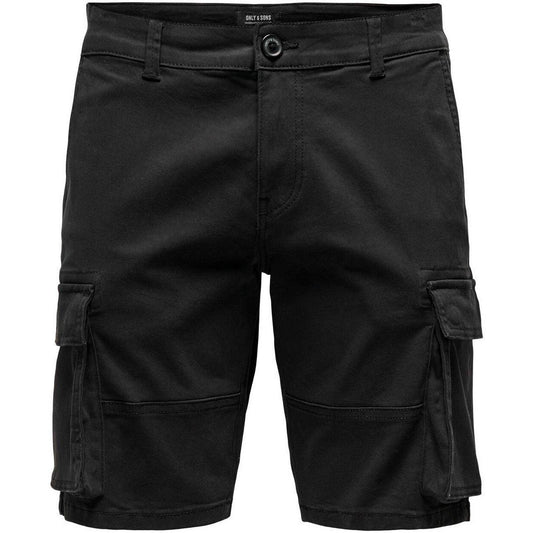 Only & Sons Herren-Shorts – Onscam Stage Cargo Shorts 6689 Life Noos – Schwarz