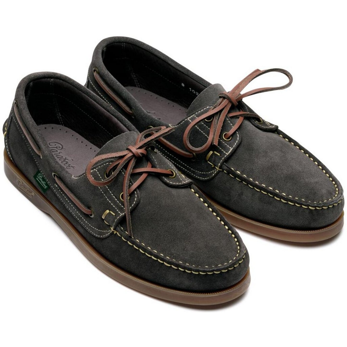 Paraboot Herren-Bootsschuhe – Barth/Marine Miel-Vel Ardoise – Braun