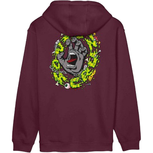 Sudaderas con capucha para niños Santa Cruz - Slime Scream Hood - Rojo