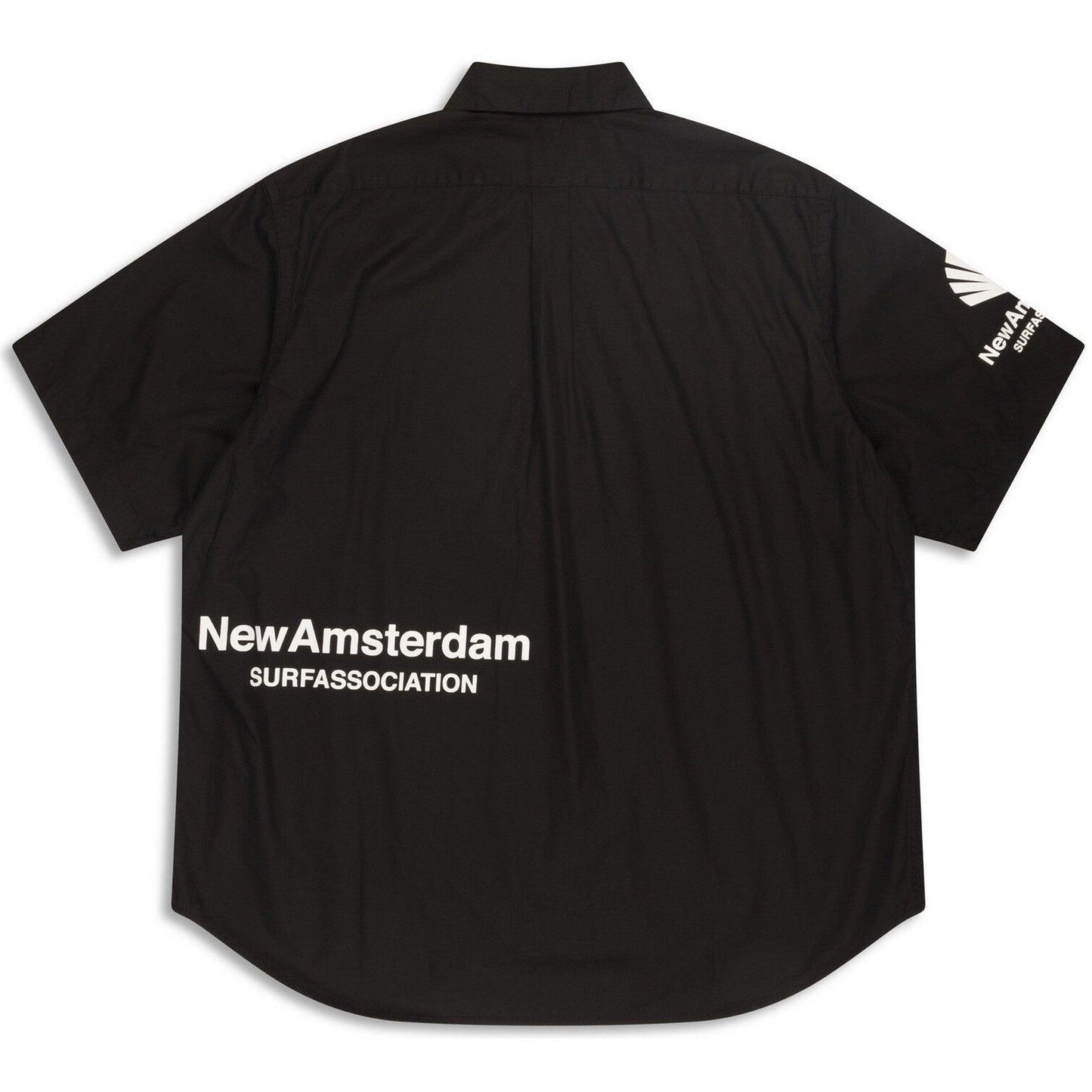 Camicie casual Uomo New Amsterdam Surf Association - Beach Shirt Shortsleeve Black Logo - Nero