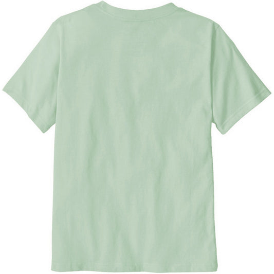 T-shirt Ragazzi Unisex Patagonia - K's P-6 Logo T-Shirt - Bianco