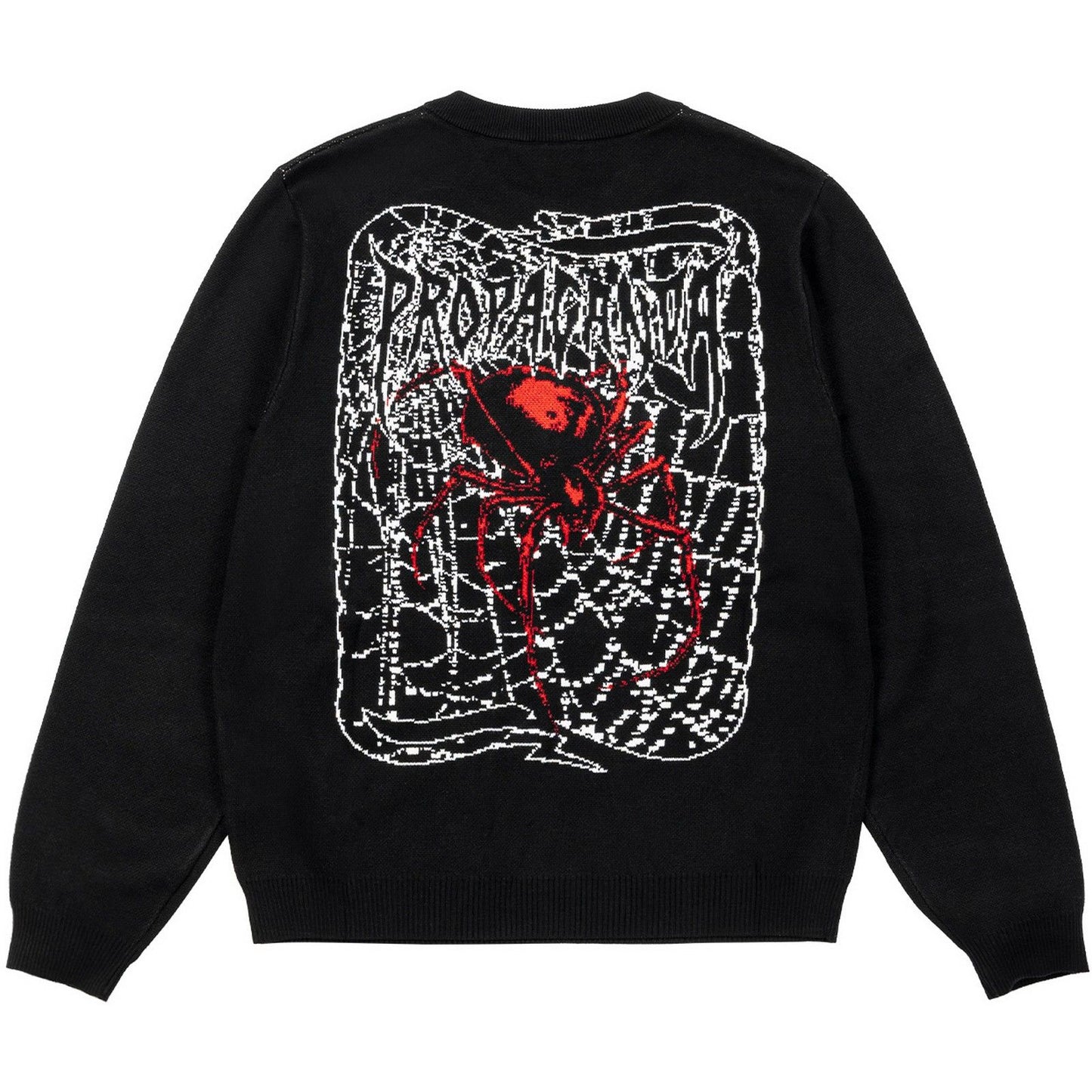 Propaganda Pulls pour hommes - Tricots Ribs Spider - Noir