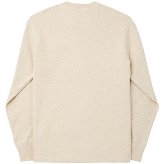 Filson Pulls pour hommes - Henley en tricot gaufré - Beige