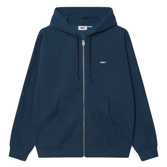 Obey Sudaderas con capucha para hombre - Forro polar Established Works Bold Zip Hood Ii - Negro