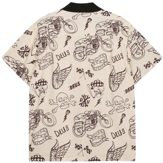 Camicie casual Uomo Deus Ex Machina - Doodle Ss Shirt - Avorio