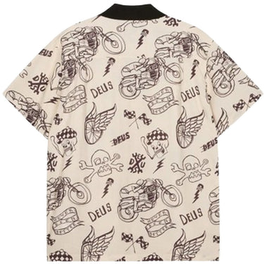 Camicie casual Uomo Deus Ex Machina - Doodle Ss Shirt - Avorio
