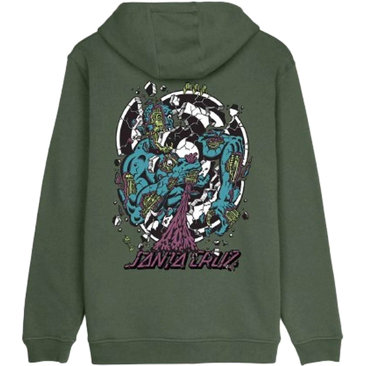 Chłopięce bluzy z kapturem Santa Cruz – Roskopp Dissect Strip Hood – czarne