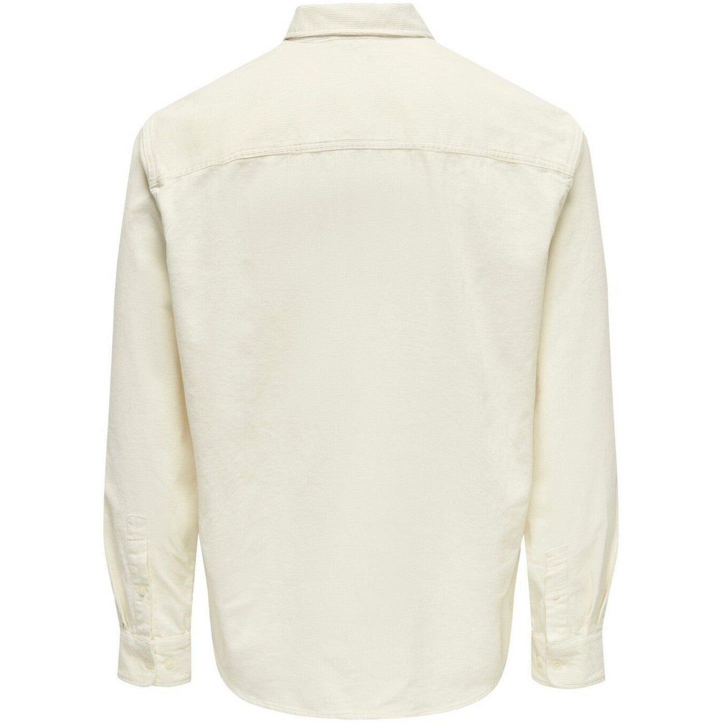Camicie casual Uomo Only & Sons - Onsalp Rlx 2Pkt Washd Cord Ls Shirt Noos - Bianco