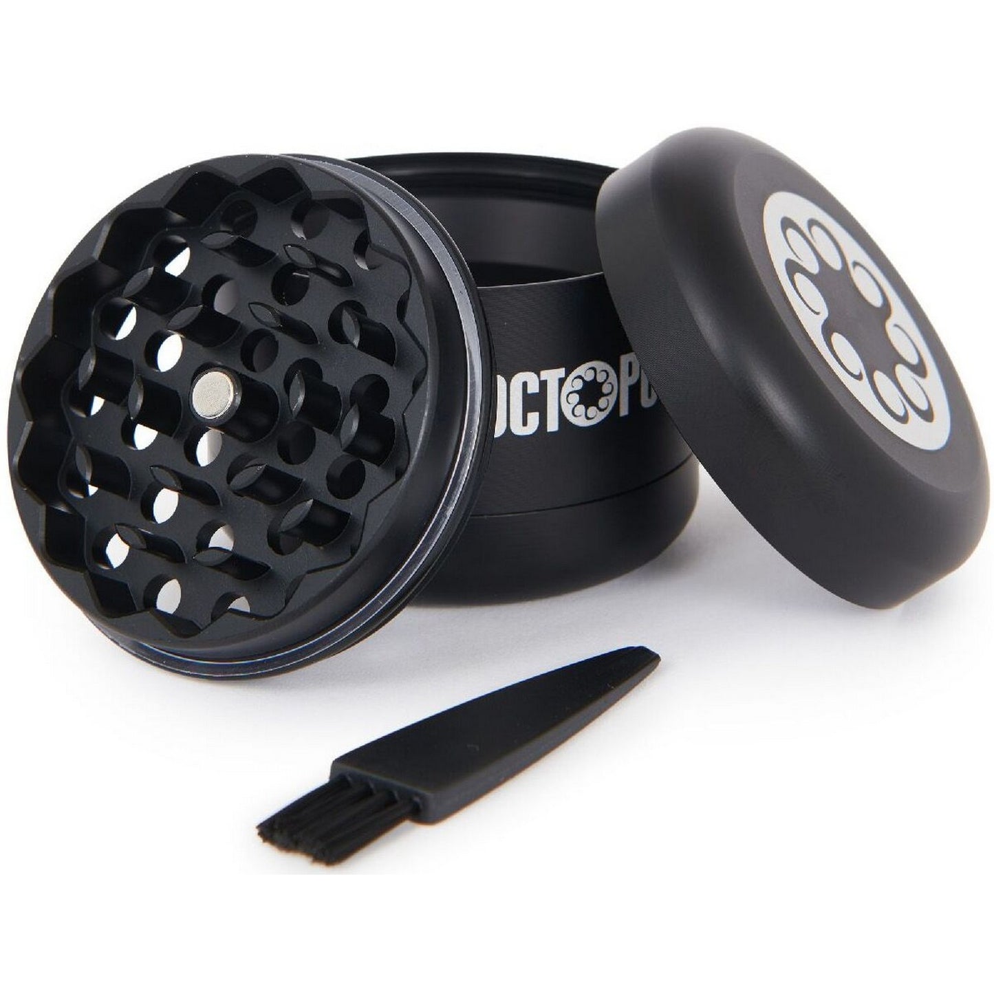 Especiero para hombre Octopus - Molinillo de metal con logotipo - Negro