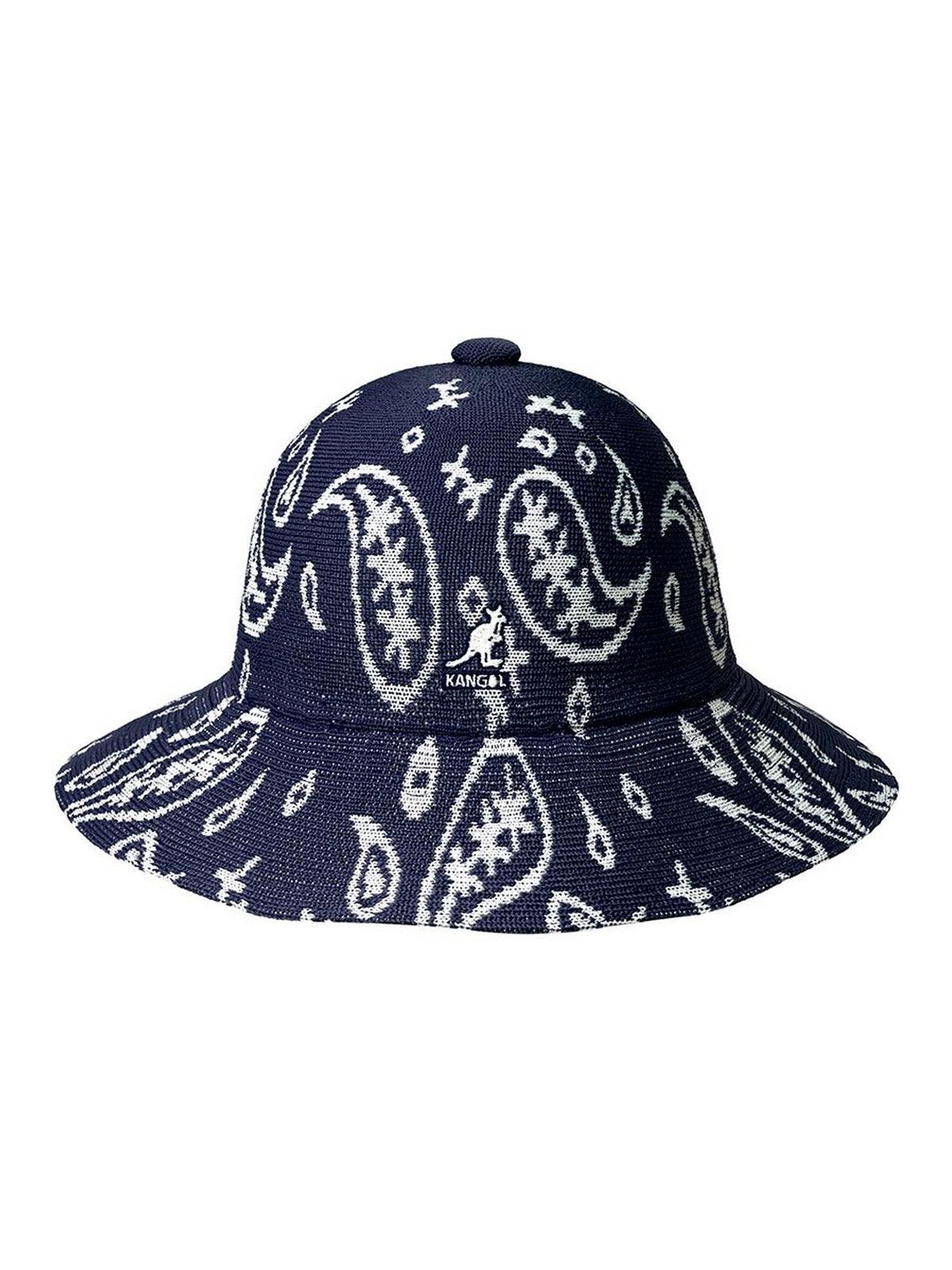 Kangol Chapeaux Seau pour Femmes - Paisley Wide Brim Casual - Bleu