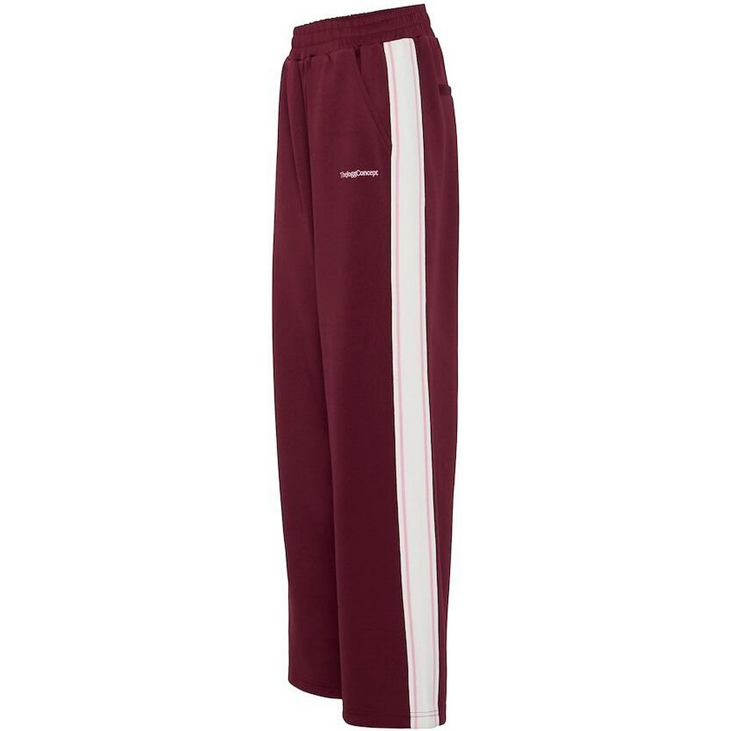 Pantaloni Donna The Jogg Concept - Jcsima Wide Tape Pants - Bordeaux