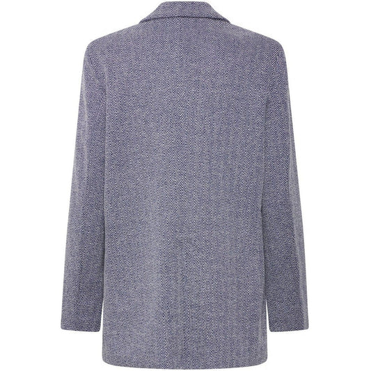 Ichi Damenjacken – Ihkate Jacquard Oversize Bl – Blau