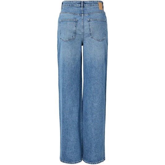 Vaqueros Mujer Pieces - Pcselma Hw Wide Jeans New Mb Noos Bc - Azul