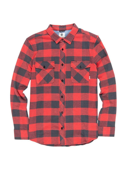 Camisas Casuales De Hombre Element - Tacoma 2 Colores Ls - Rojo