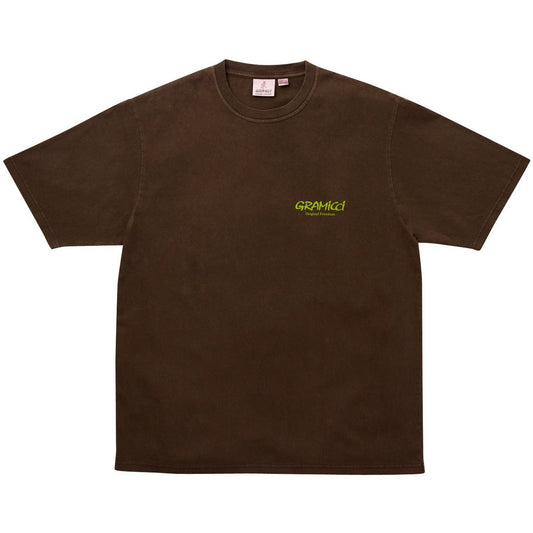 T-shirt męski Gramicci - Original Freedom Tee - Brązowy