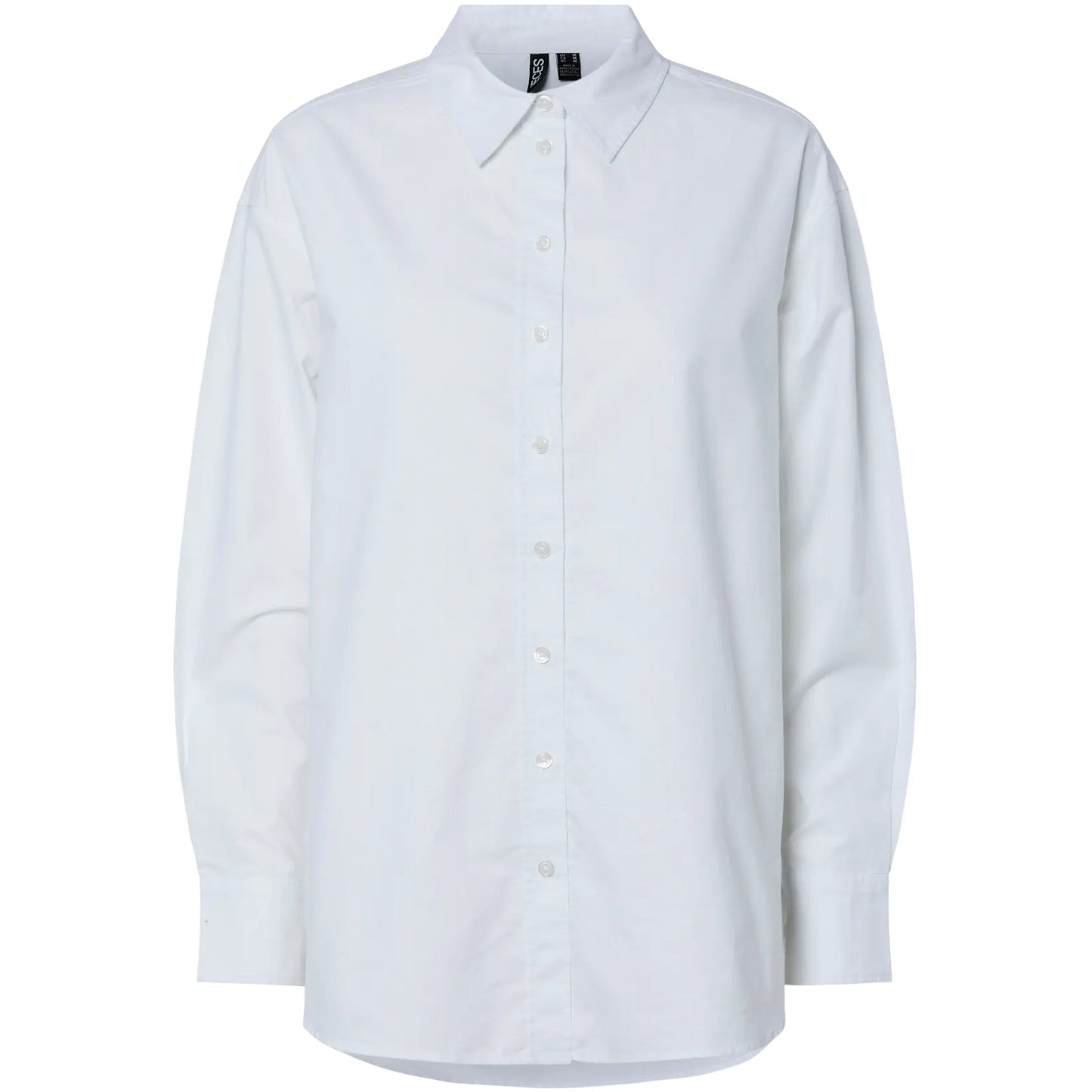 Camicie Donna Pieces - Pcpoppy Ls Oxford Loose Shirt Wvn Noos - Bianco