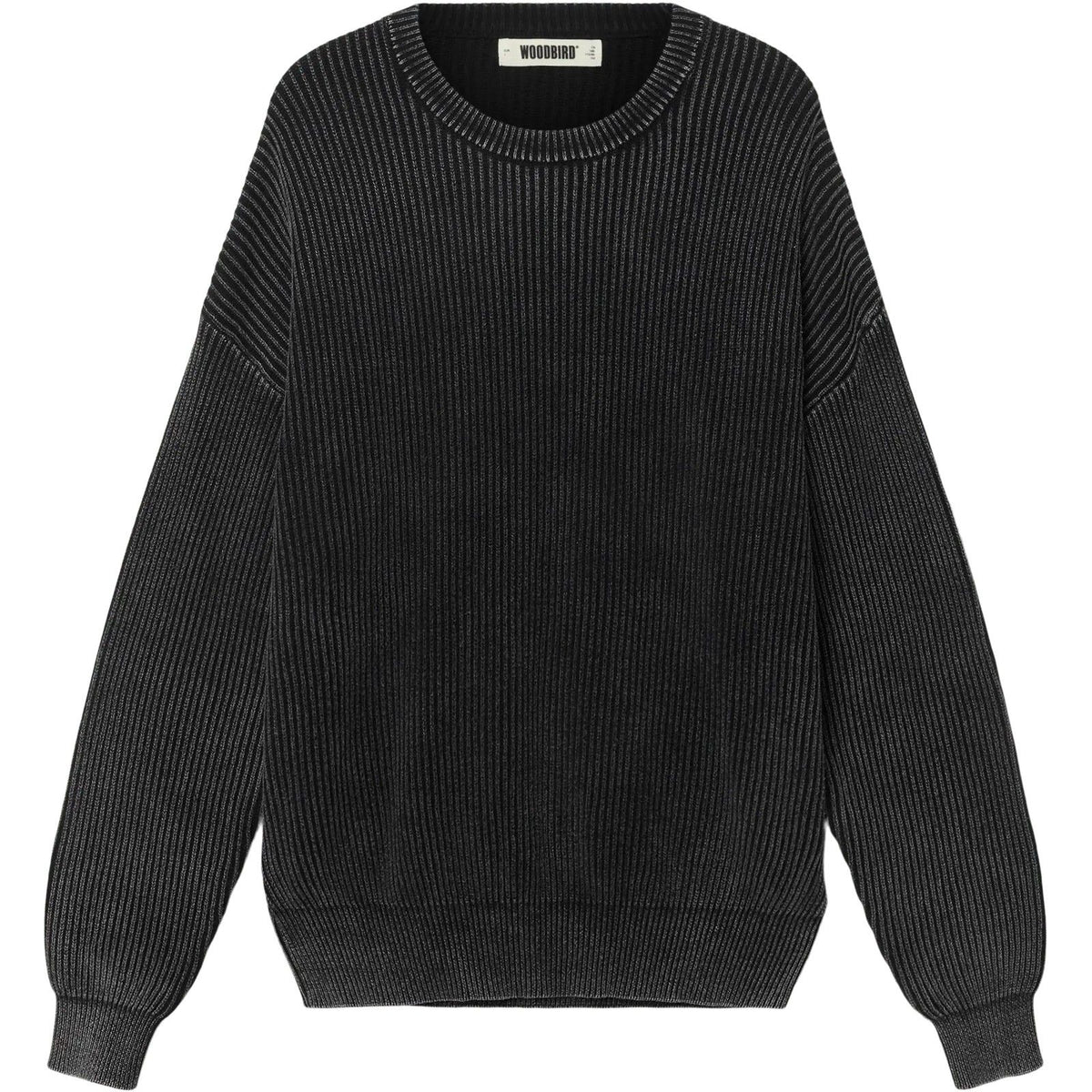 Felpe senza cappuccio Uomo Woodbird - WBSake Washed Crew - Nero