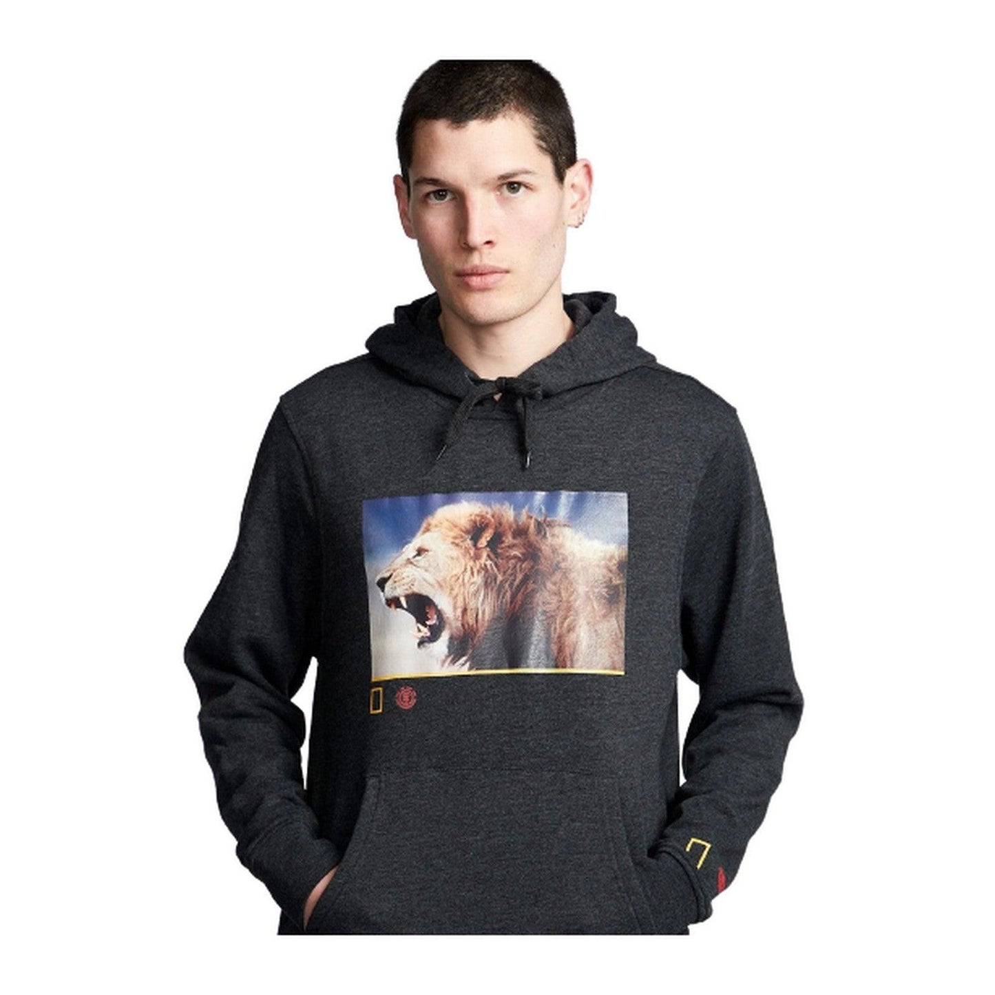 Męskie bluzy z kapturem Element – Snarl Hood – Szare