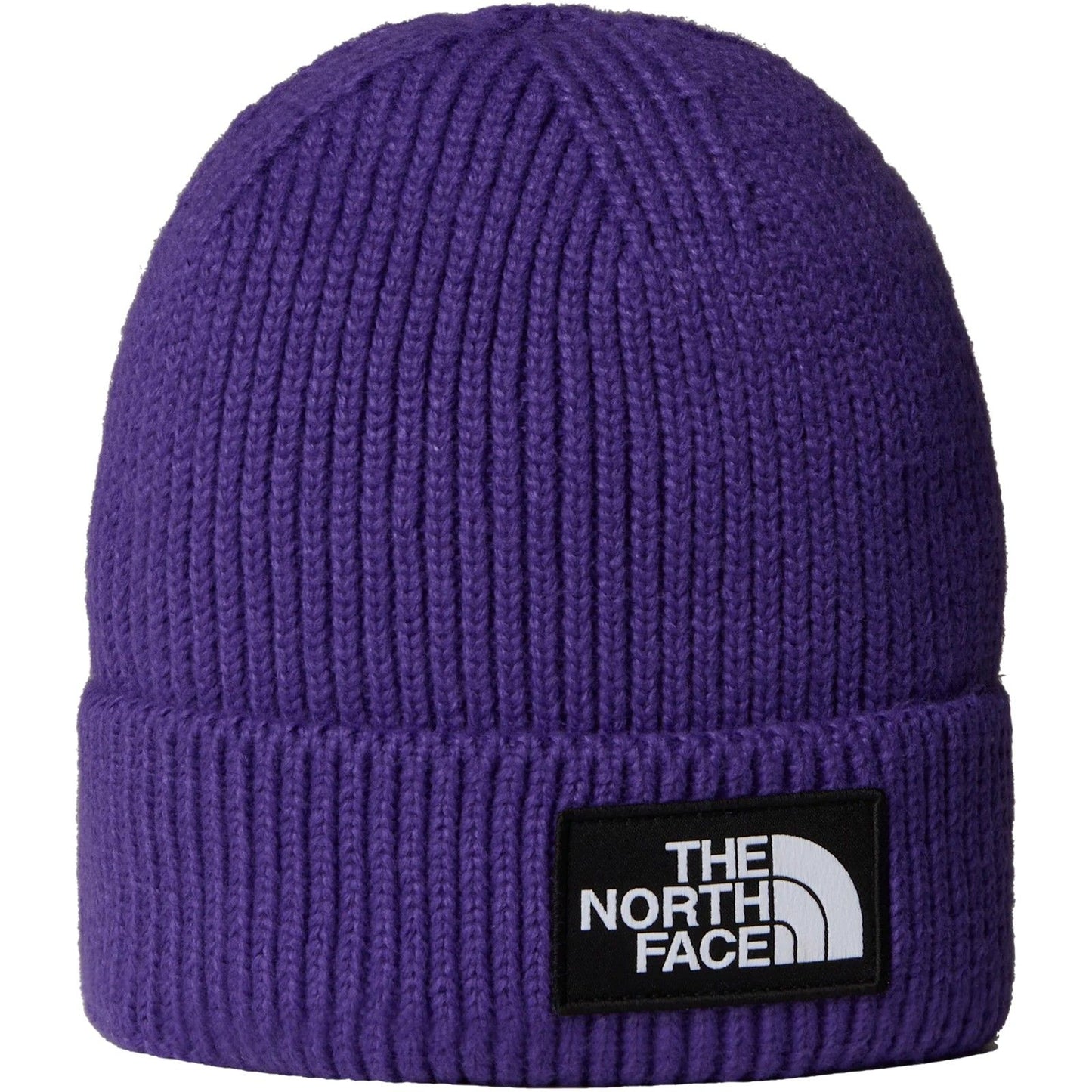 The North Face Unisex Knitted Beanies - Tnf Logo Box Cuffed Beanie - Purple