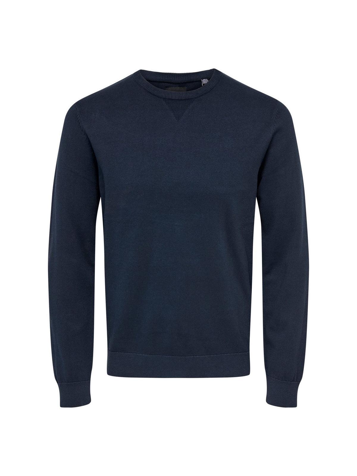 Maglie Uomo Only & Sons - Onsbovi Reg Ls 12 Wash Knit - Blu