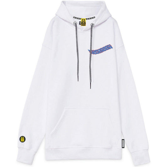 Pilz-Herren-Kapuzenpullover – Drachen-Sweatshirt – Weiß