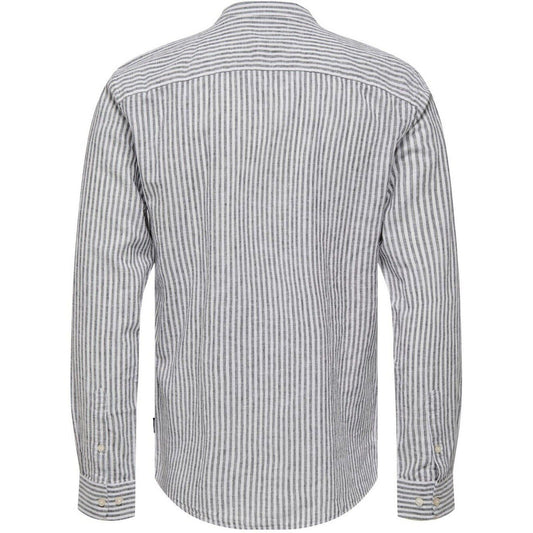 Freizeithemden für Herren Only & Sons - Onscaiden Ls Mao Stripe Linen Shirt Noos - Blau