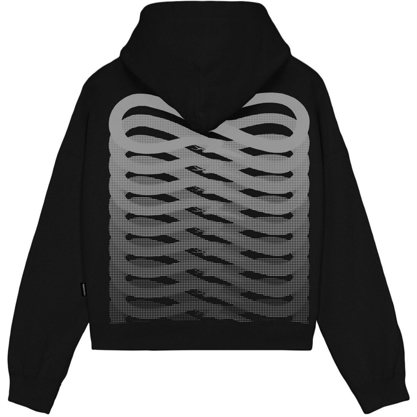 Bluzy damskie Propaganda - Krótka bluza z kapturem Ribs Kobieta - Czarna