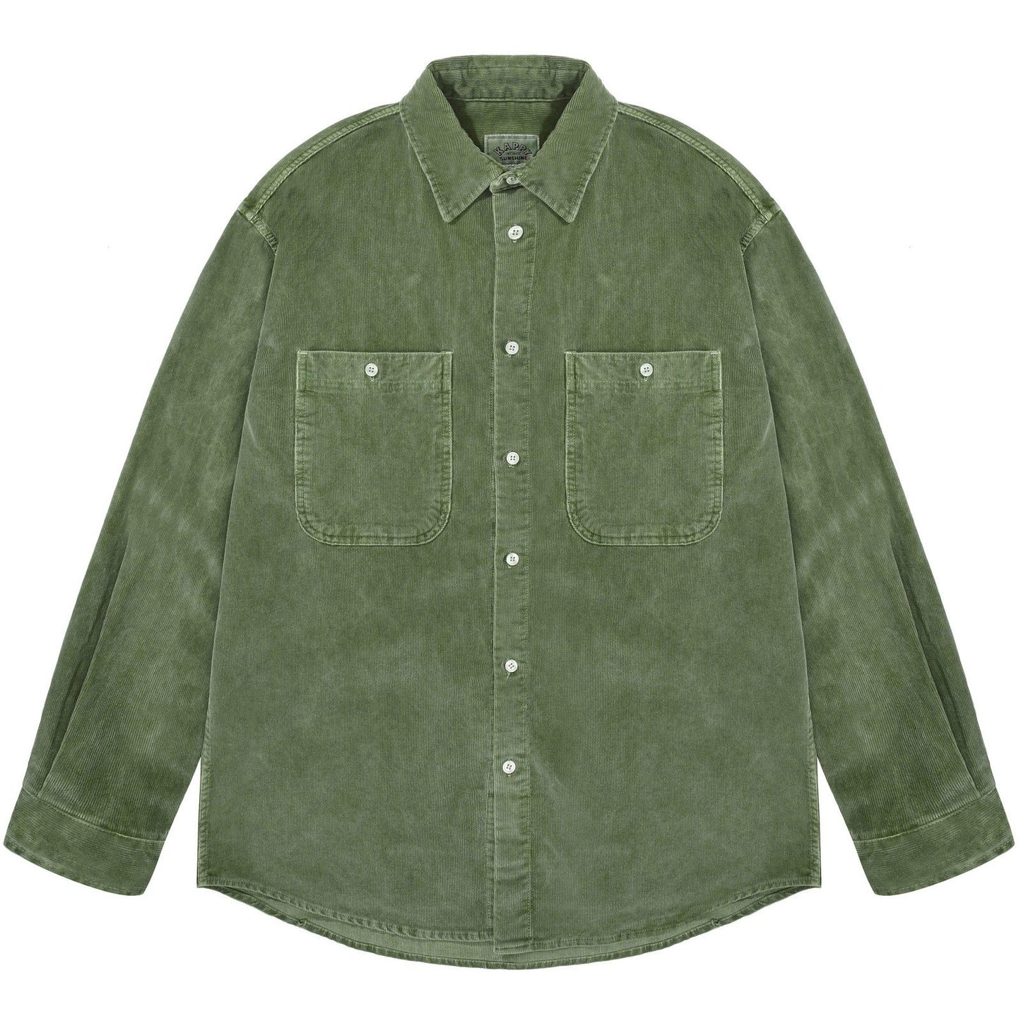 Camicie casual Unisex KAPPY DESIGN - Pigment Corduroy Shirt - Verde