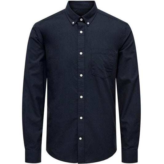 Only & Sons Freizeithemden für Herren – Onsneil Ls Oxford Shirt – Blau