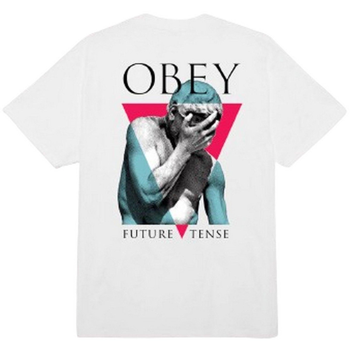 T-shirt Uomo Obey - Obey Future Tense Classic Tee - Bianco