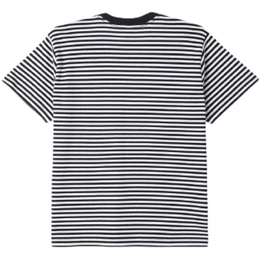 Męska koszulka T-shirt Obey – Ustalona Works Eyes Stripe Tee Ss – Czarna