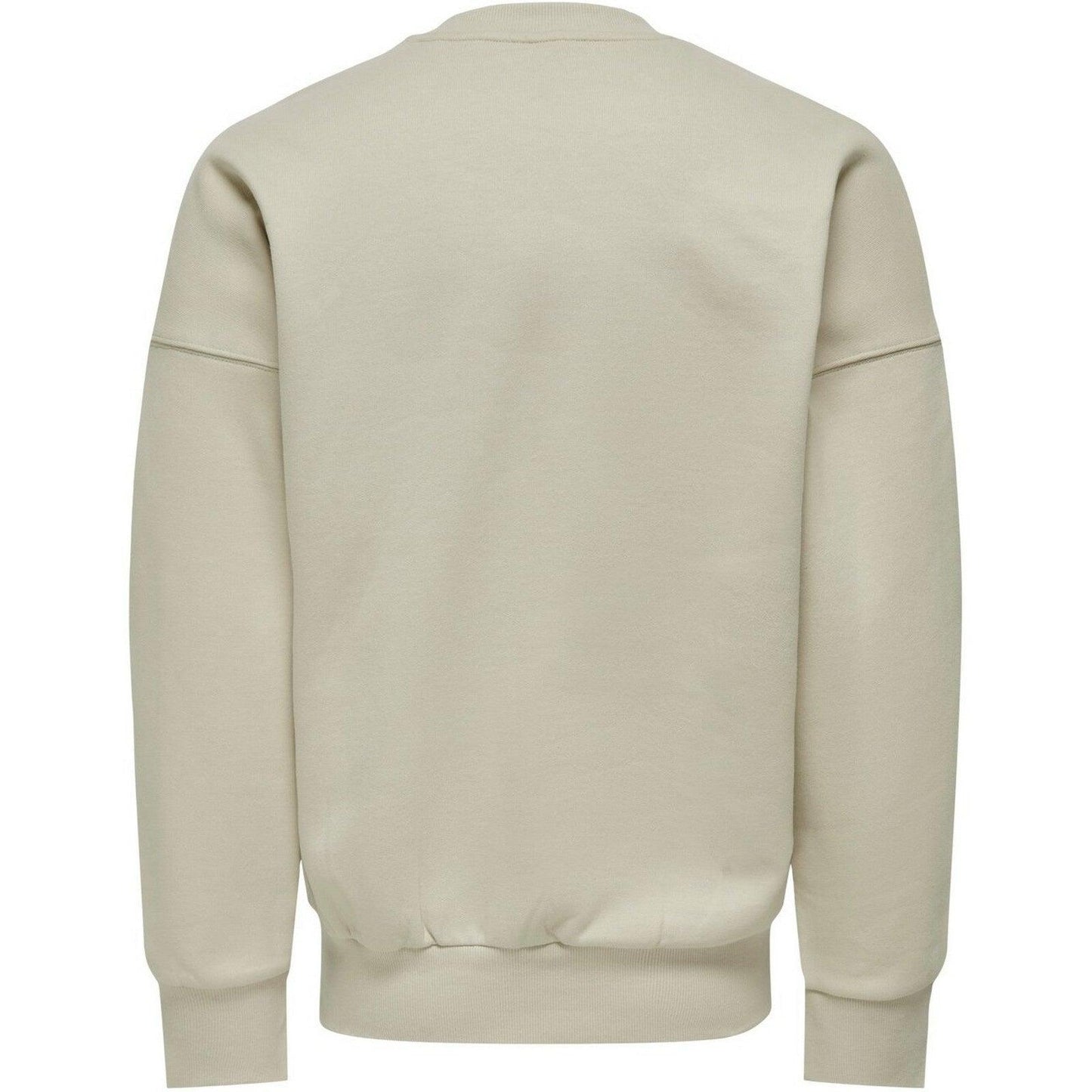 Felpe senza cappuccio Uomo Only & Sons - Onsdan Life Rlx Heavy Sweat Crew Noos - Beige