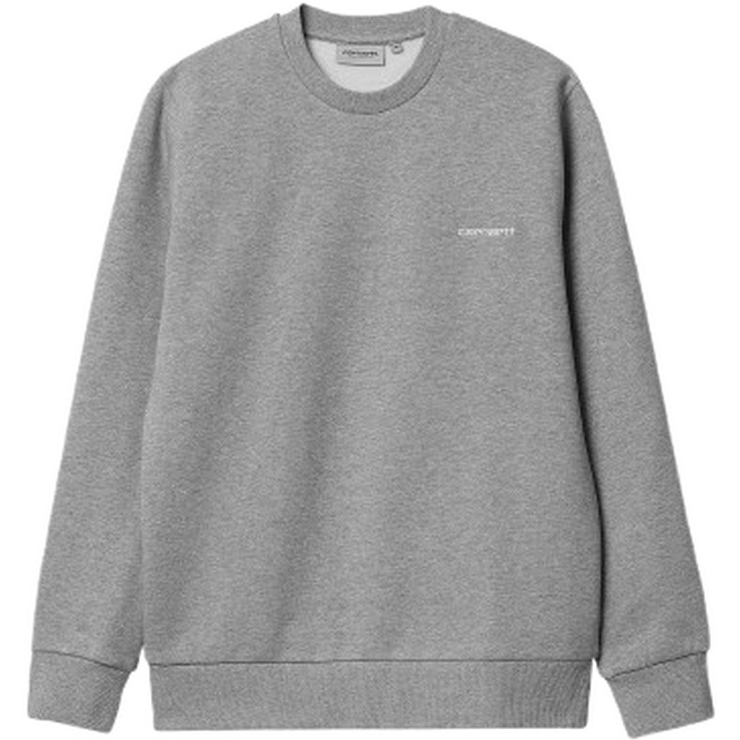 Felpe senza cappuccio Uomo Carhartt Wip - Script Embroidery Sweat - Grigio